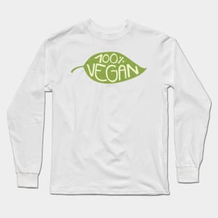 100% VEGAN Long Sleeve T-Shirt